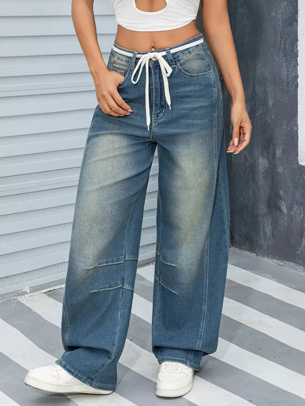 Soft Wide Leg Denim Jeans
