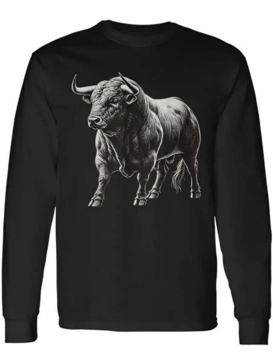 Bull Printed Long Sleeve T-Shirt
