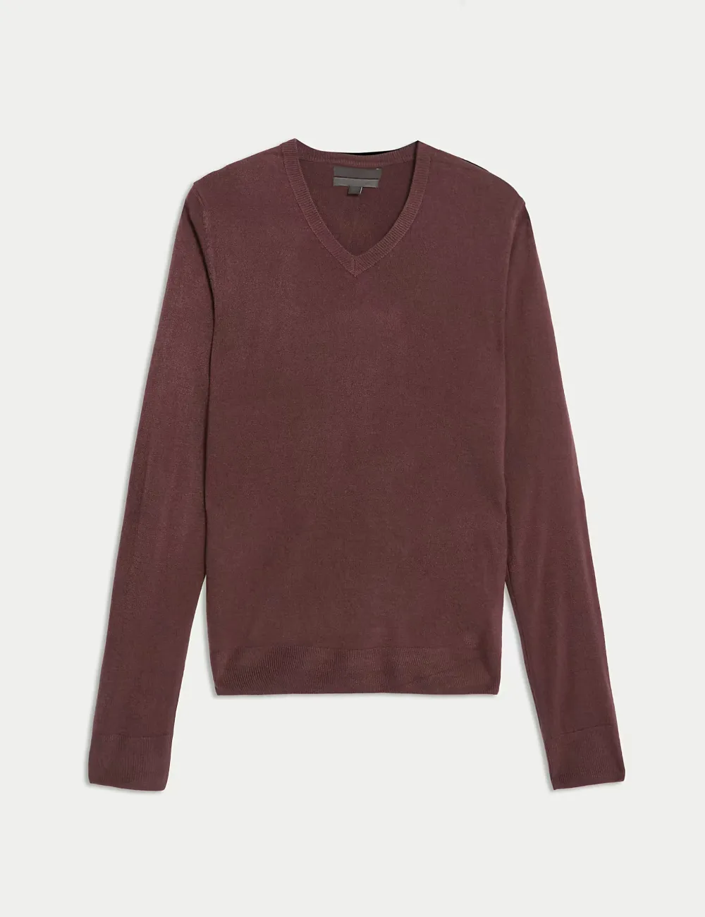 V-neck Long-Sleeved Knitted Sweater