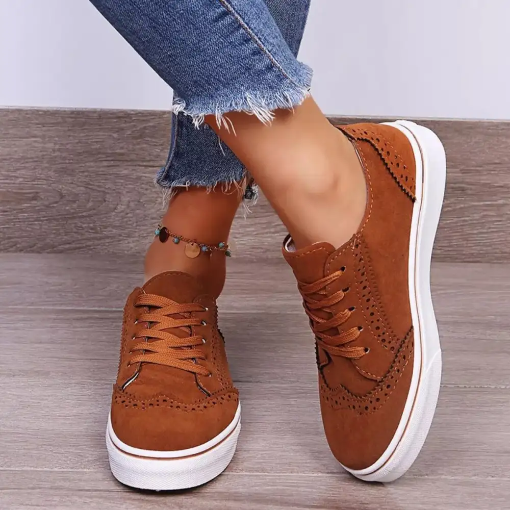 Modern Lace-Up Round Toe Sneakers