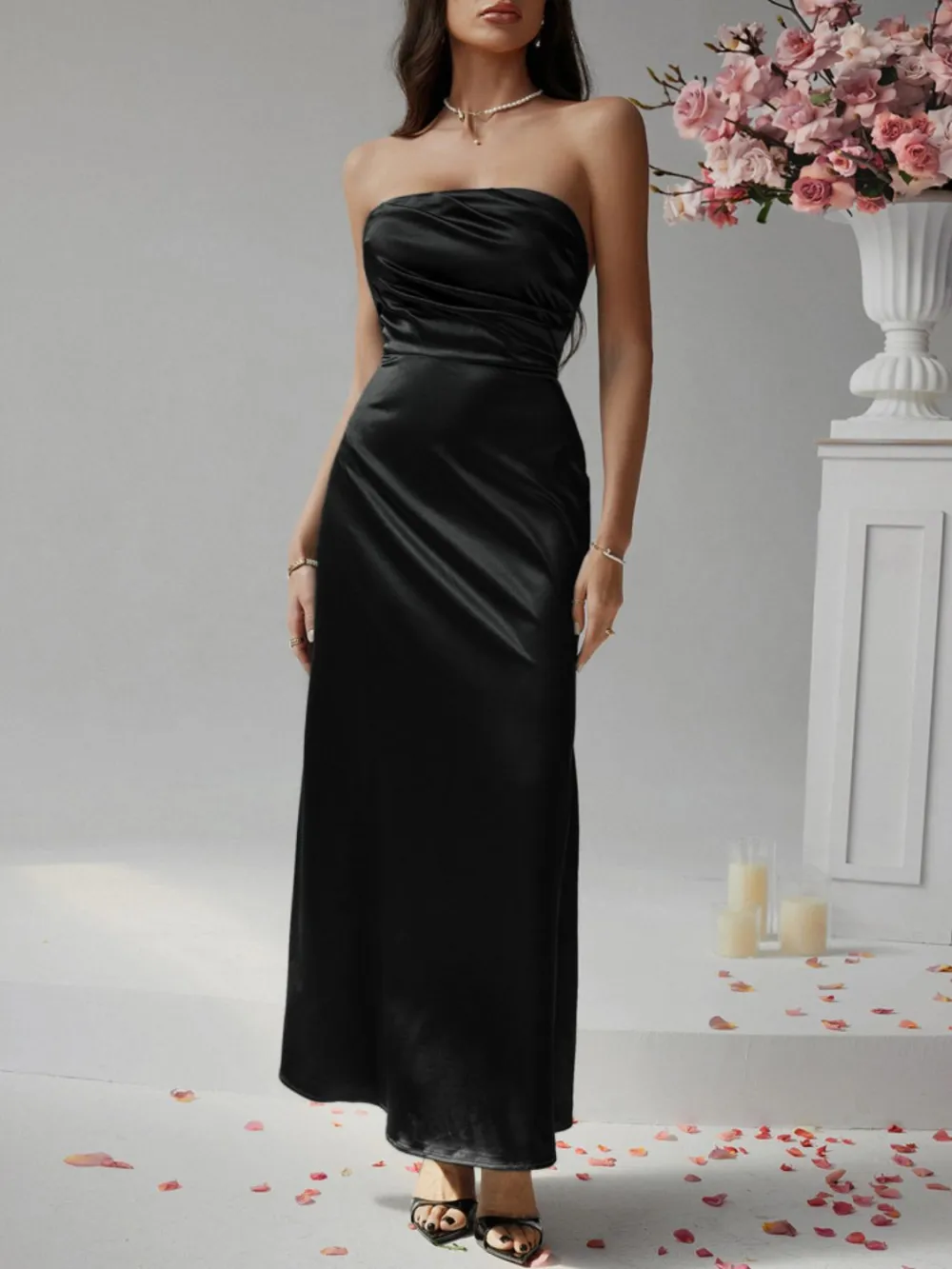 Classic Ruched Maxi Dress