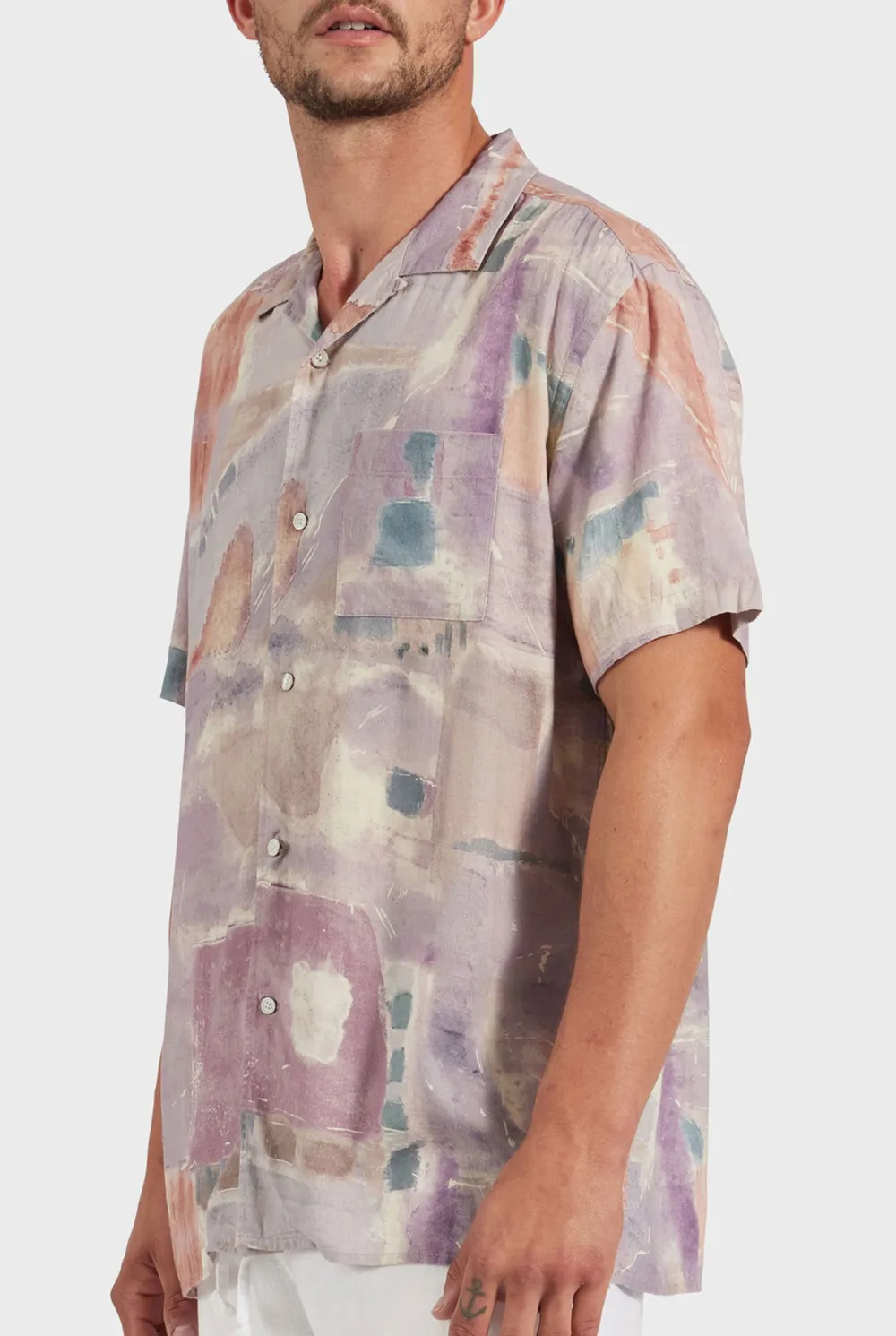 Abstract Print Short Sleeve Shirt