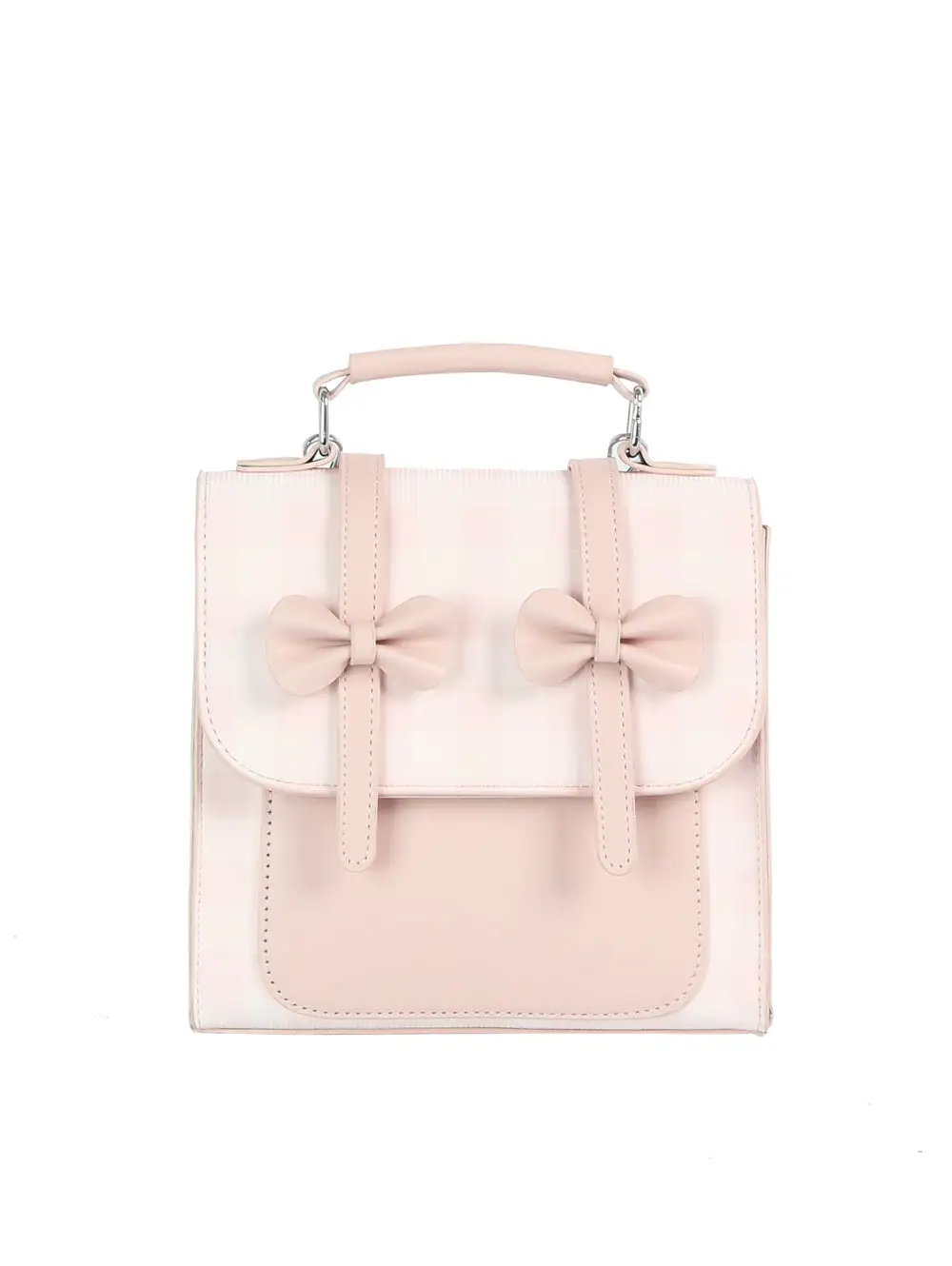Gingham Bow Casual Backpack