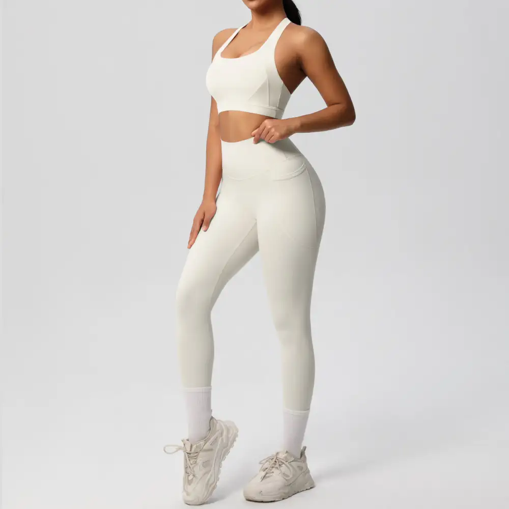Backless Yoga Two-Piece Bra and Vest Active Set