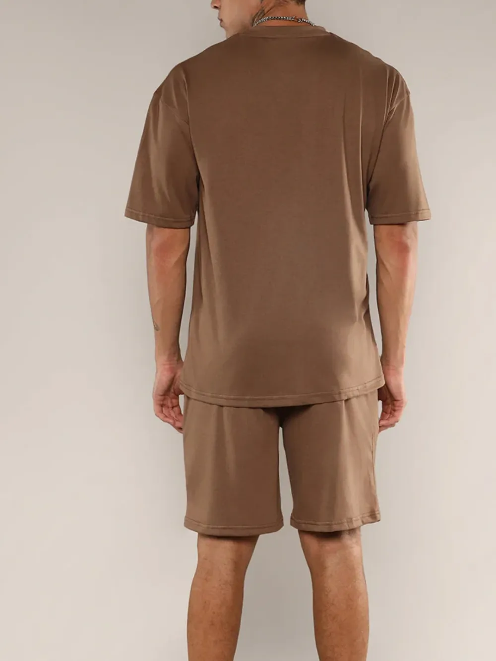 Brown Casual Style Oversized Co-Ord Set