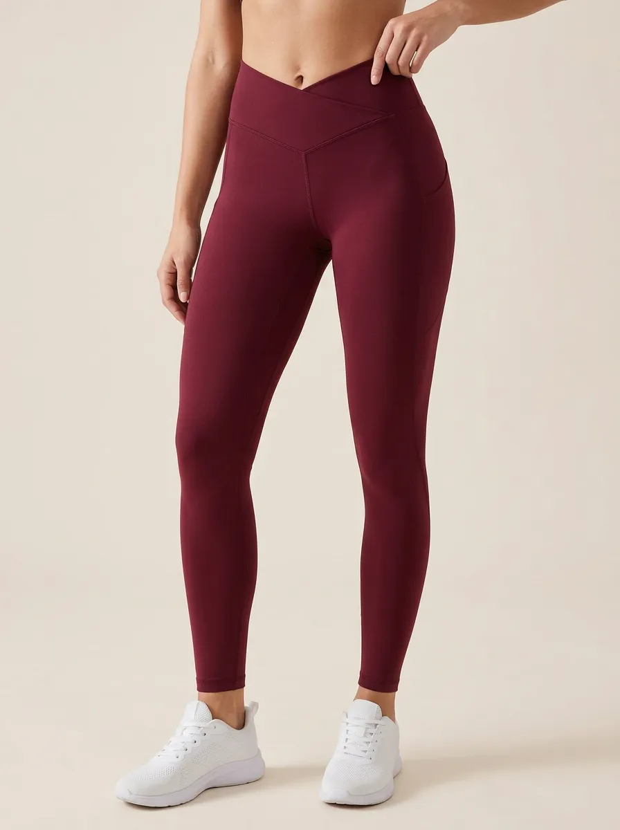 High Rise Pocket Detail Contour Leggings