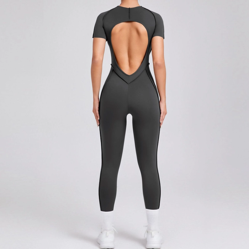 Open Back Sculpted Active Jumpsuit