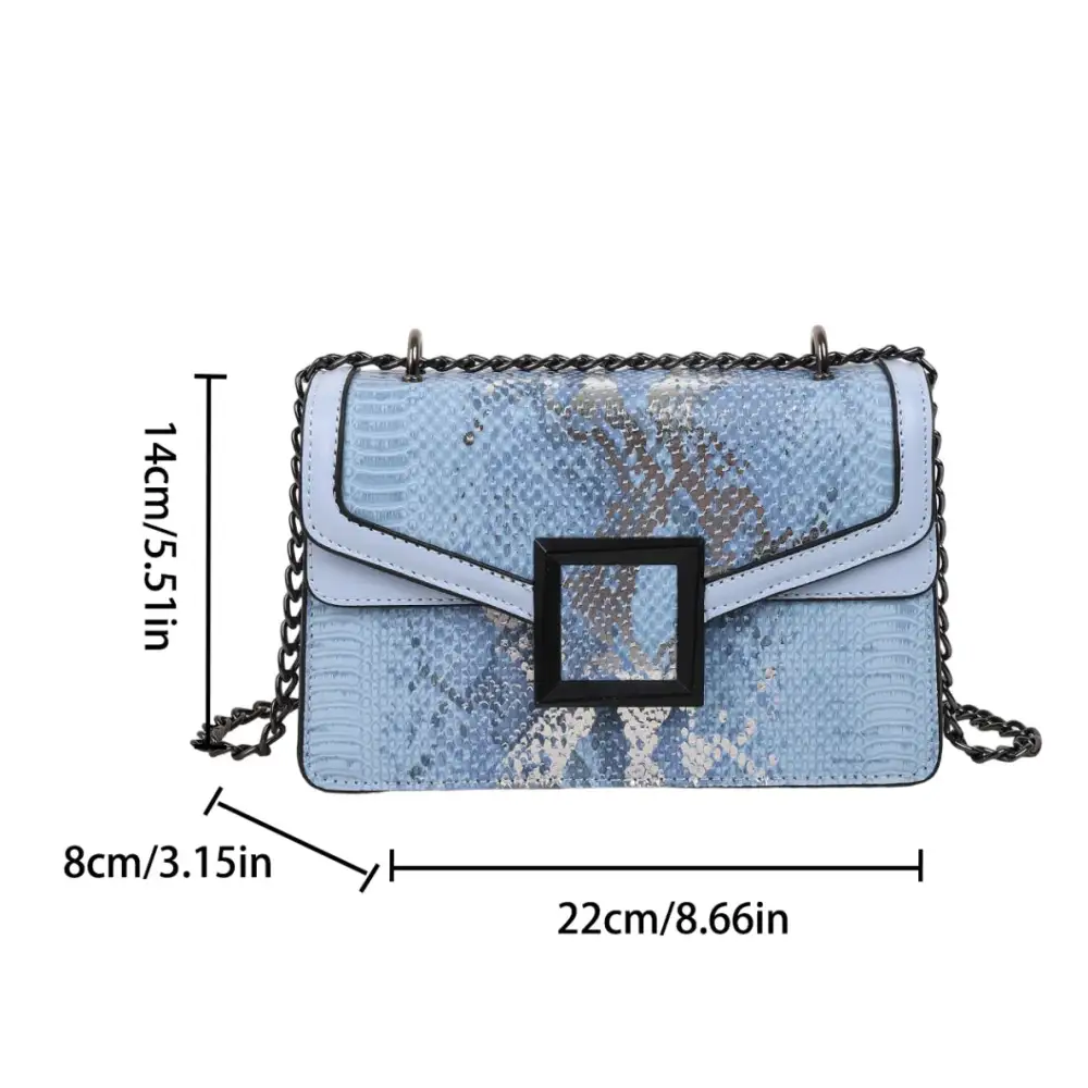 Chain Strap Zip-Top Shoulder Bag