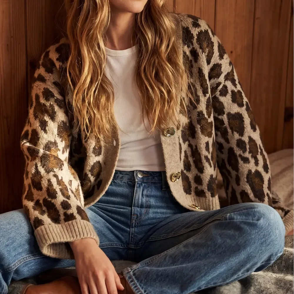 Leopard Print Cardigan