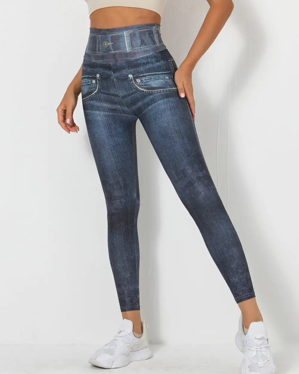 Active Scrunch Denim Yoga Pants