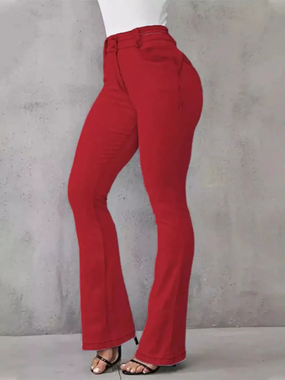 Modern High Waist Flare Leg Denim Jeans