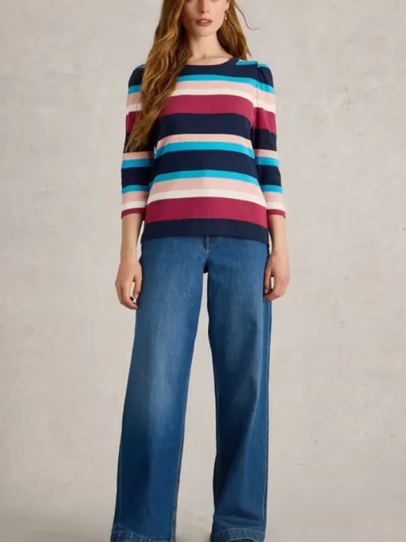 Puff Sleeve Crew Neck Tee