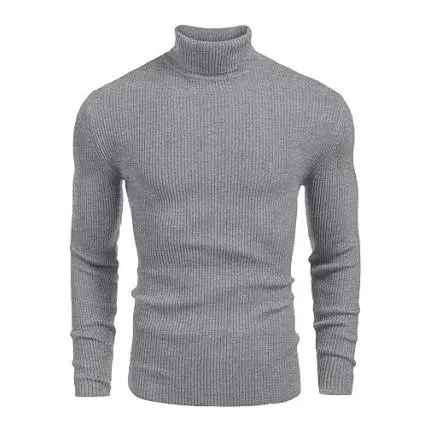 🔥 Limited-Time Sale – Men’s Knitted Ribbed Turtleneck Sweater | Warm. Stylish. Perfect for Fall & Winter.