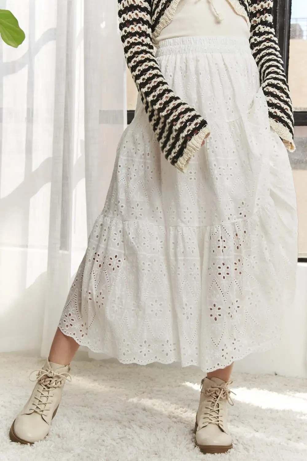 Quiet Cotton Blend Skirt