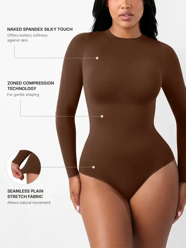 Seamless Long Sleeve Shaping Bodysuit