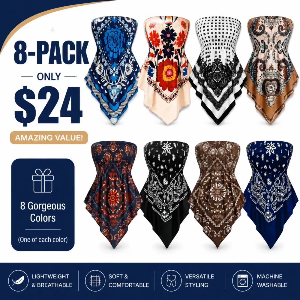 Plus-Size Women's Strapless Top with Ethnic Print