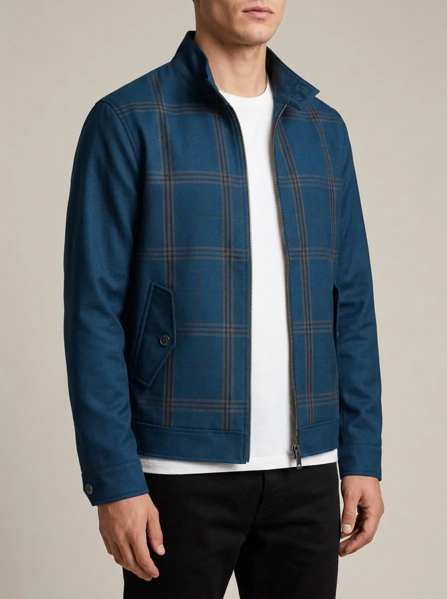 Plaid Stand Jacket