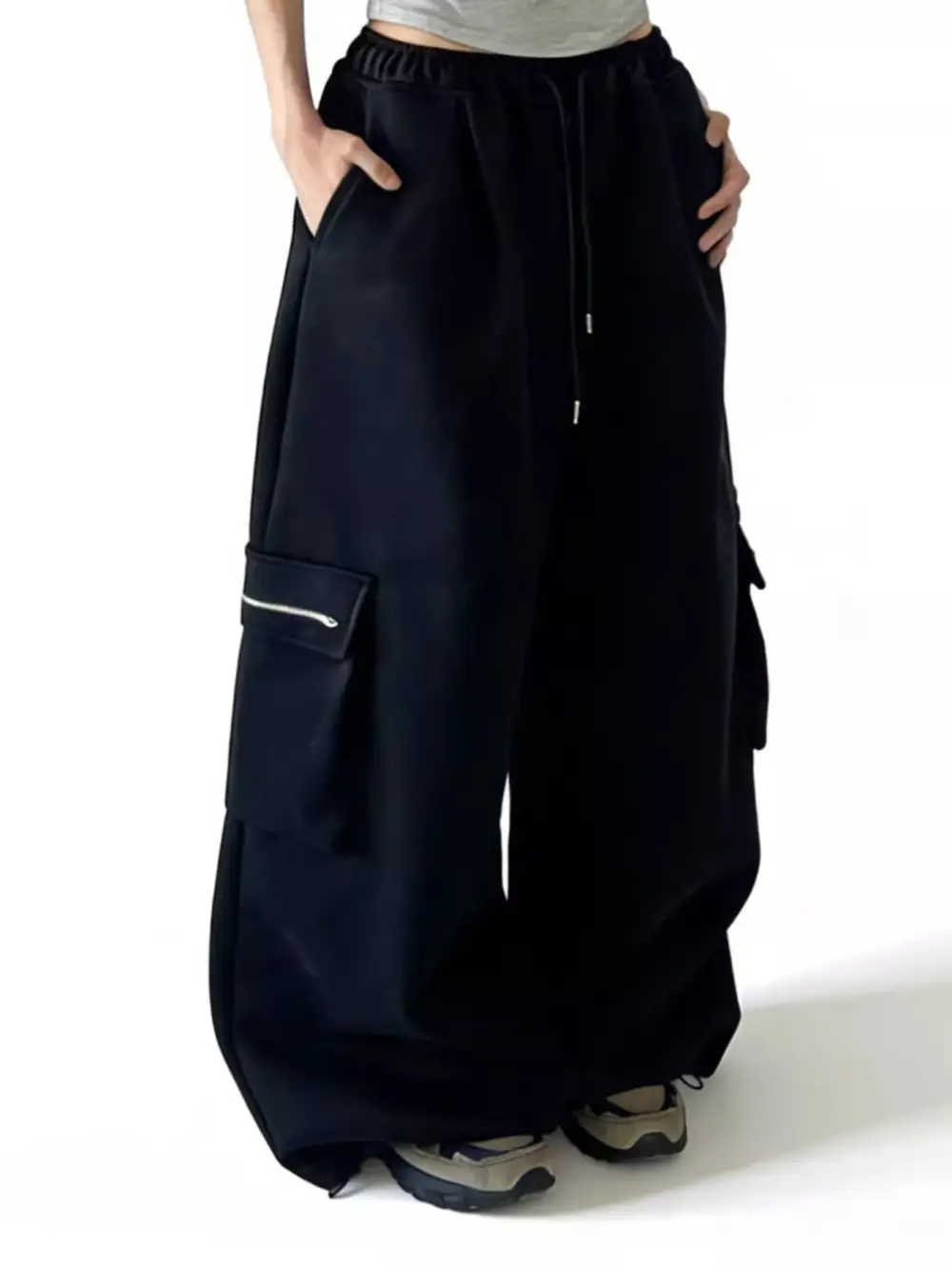 Men's Wide Leg Cargo Sweatpants