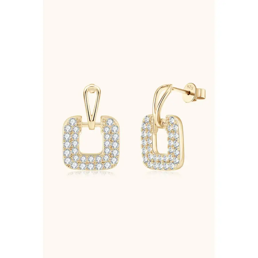 Everyday Moissanite Sterling Silver Drop Earrings