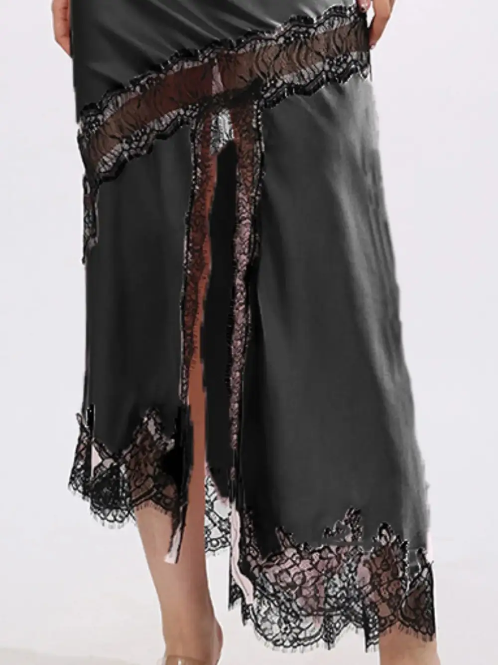 Softened Lace Trim Skirt