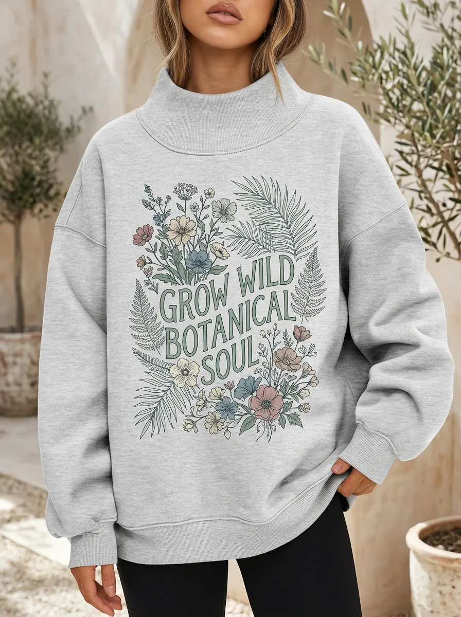 Botanical Nature Lover Grow Casual Hoodie Sweatshirt