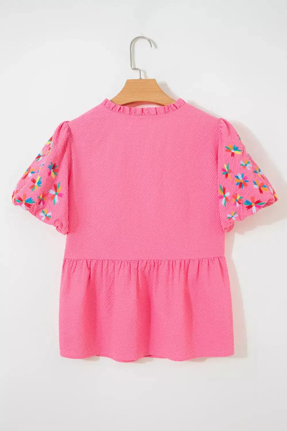 V-Neck Puff Sleeve Blouse