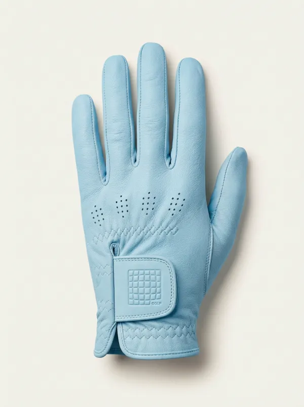 Clean Embossed Leather Golf Glove