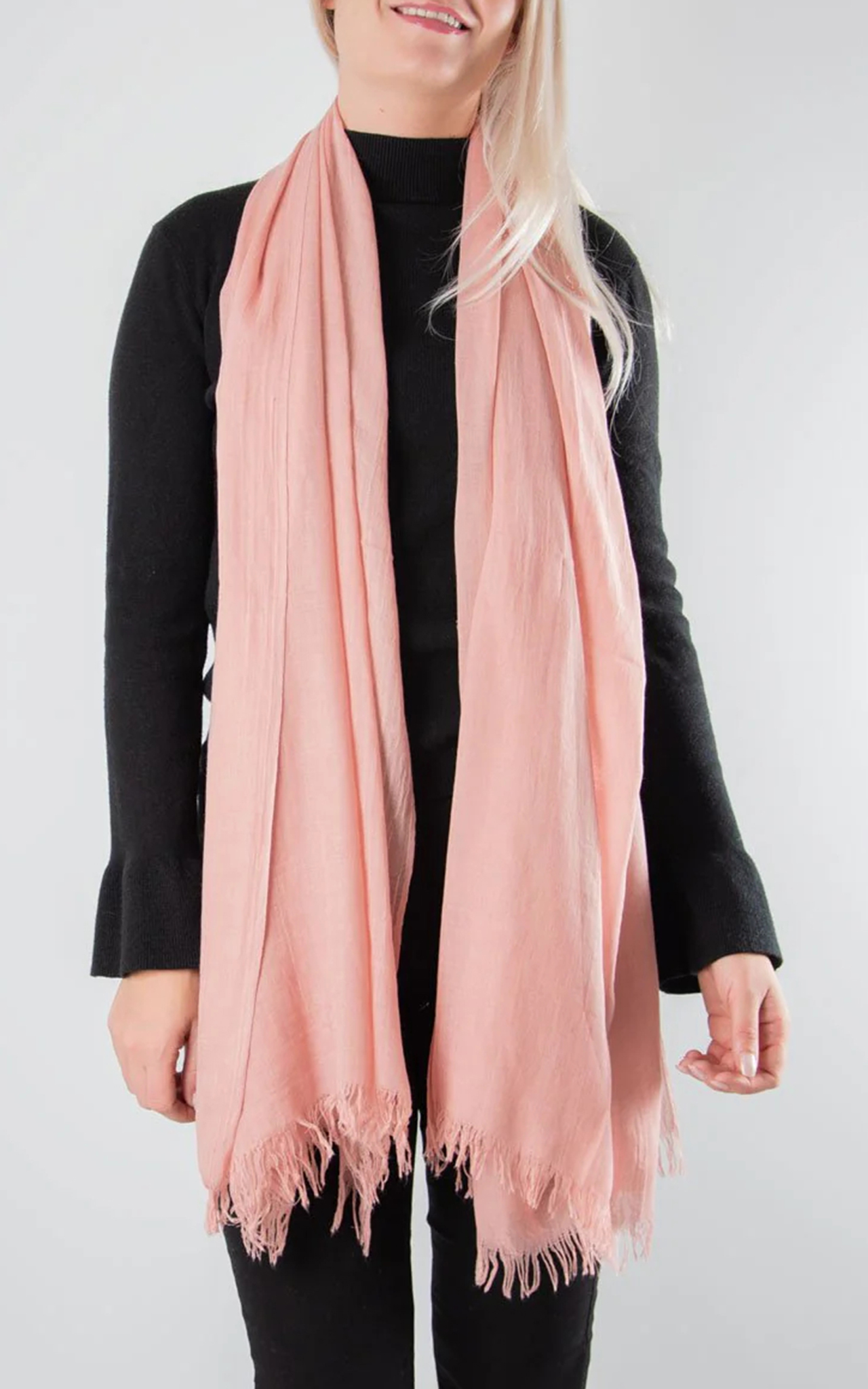 Fashionable And Romantic Dusky Pink Girlish Scarf