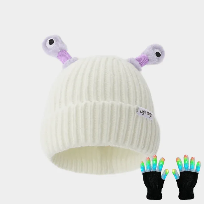 🔥Spring Hot Sale - 49% OFF🔥 Parent-Child Cute Glowing Little Monster Knit Hat