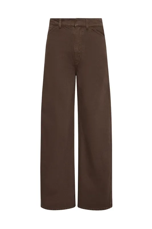 Chocolate High-Rise Bow Leg Jean
