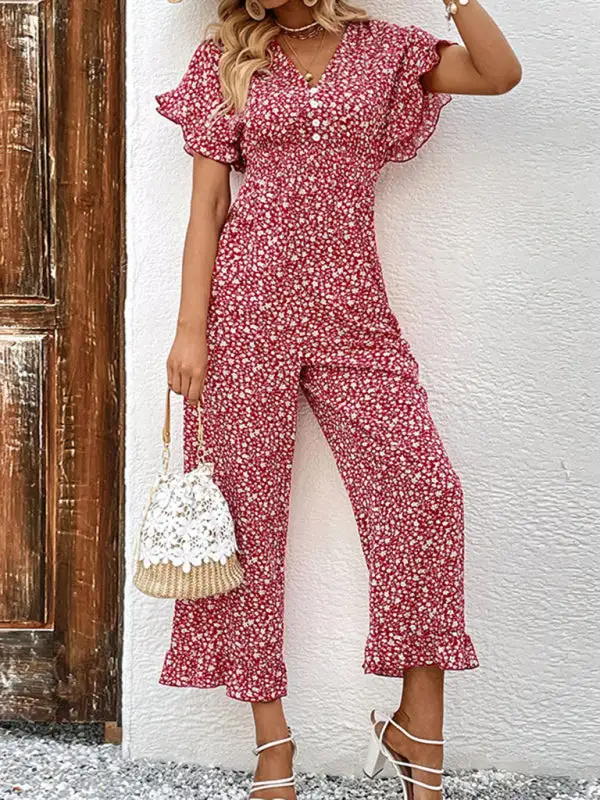 Printed European Jumpsuit