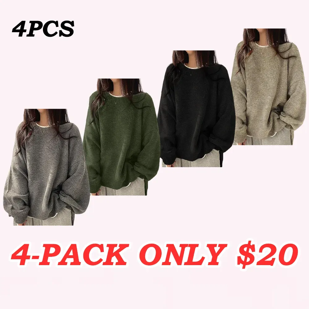 Women's Drop Shoulder Split Hem Sweater – Effortless Chic. Cozy Comfort. 🔥 Limited-Time Offer — 50% OFF Today Only!