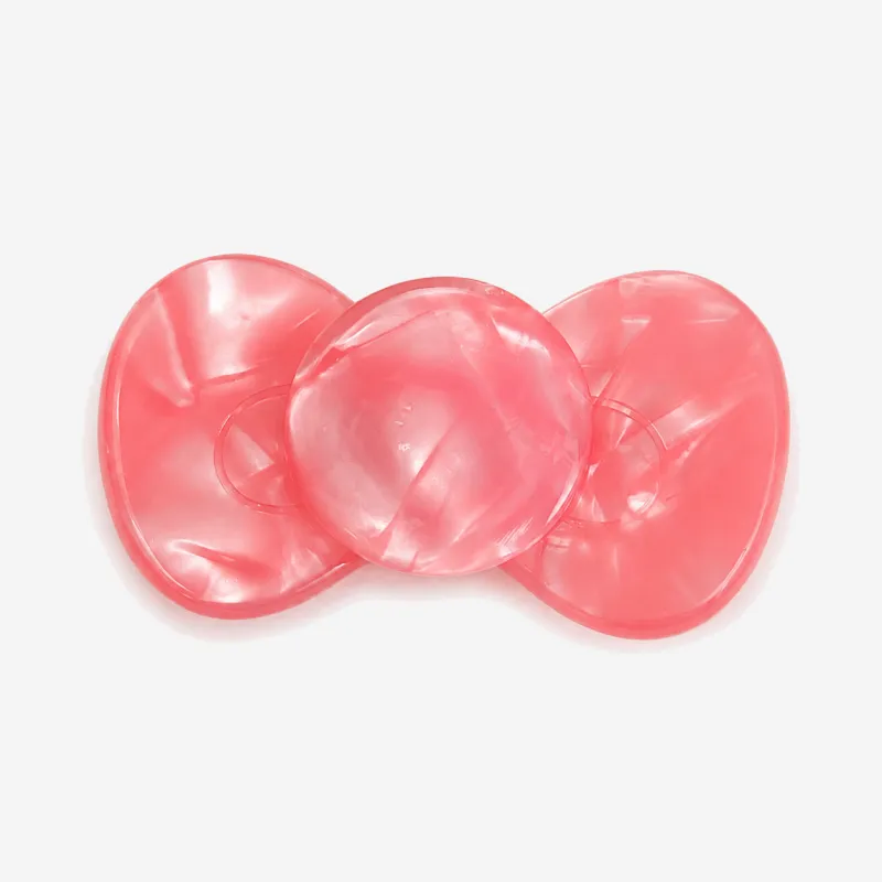 Marble Bow Shape Print Hair Clip