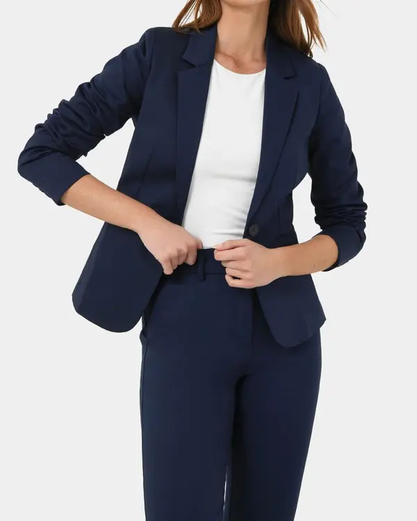 Back Vent Suit Jacket -Navy
