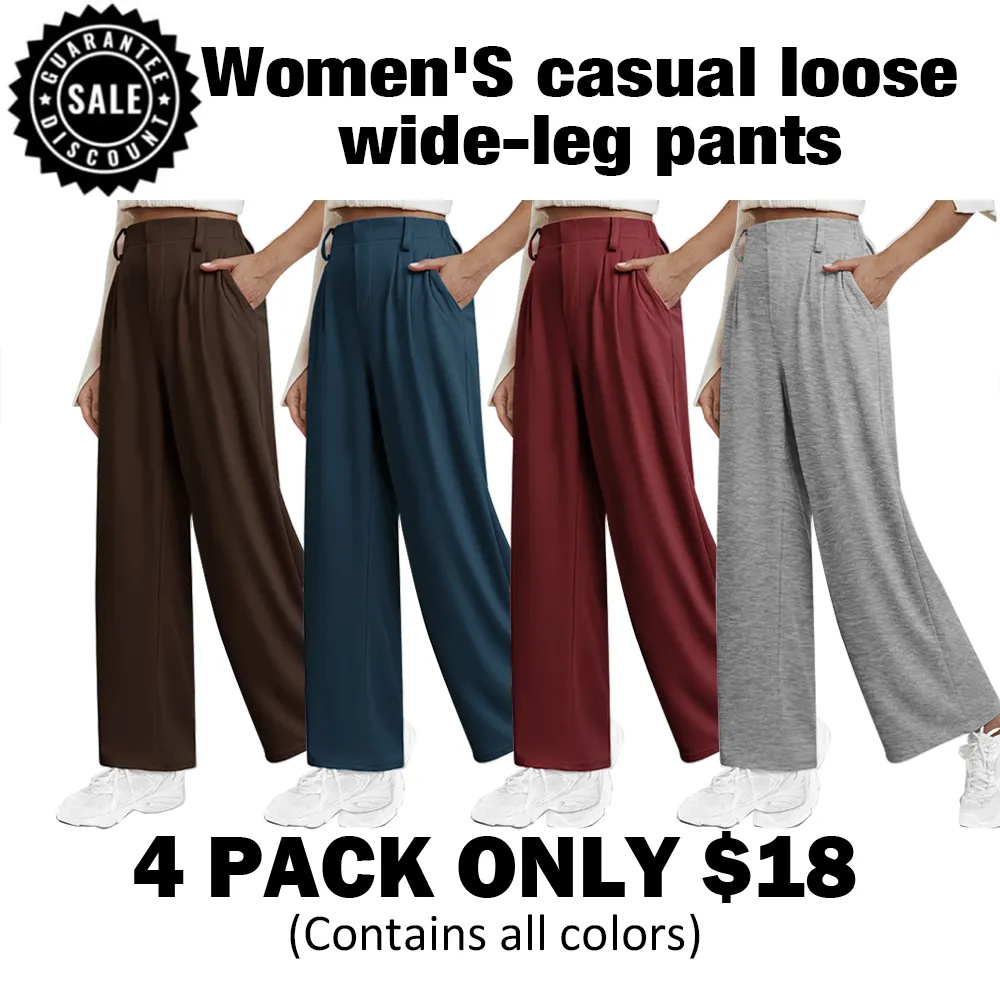 Women'S Casual Loose Wide-Leg Pants🔥8-Pack - Only $24