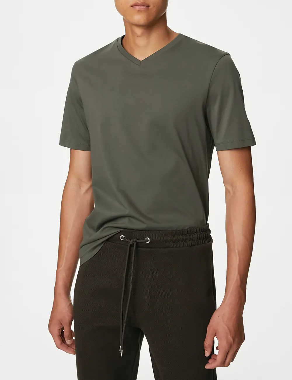 Pure Cotton V-Neck T-Shirt