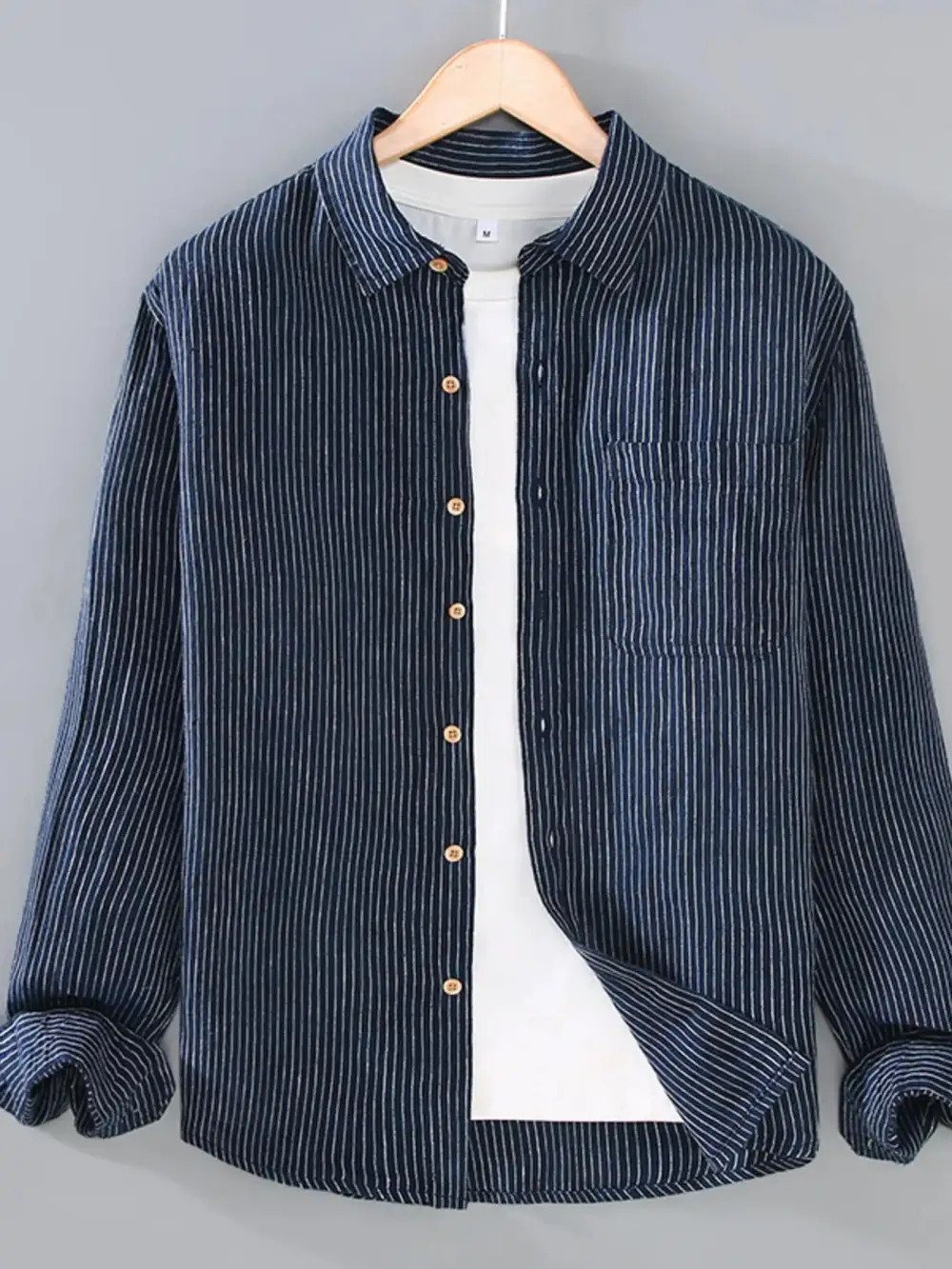 Weekend Long-Sleeve Striped Button-Up Shirt