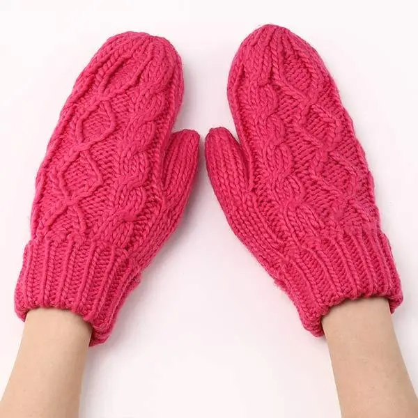 Women'S Handbag Warm Woolen Gloves 49808755C
