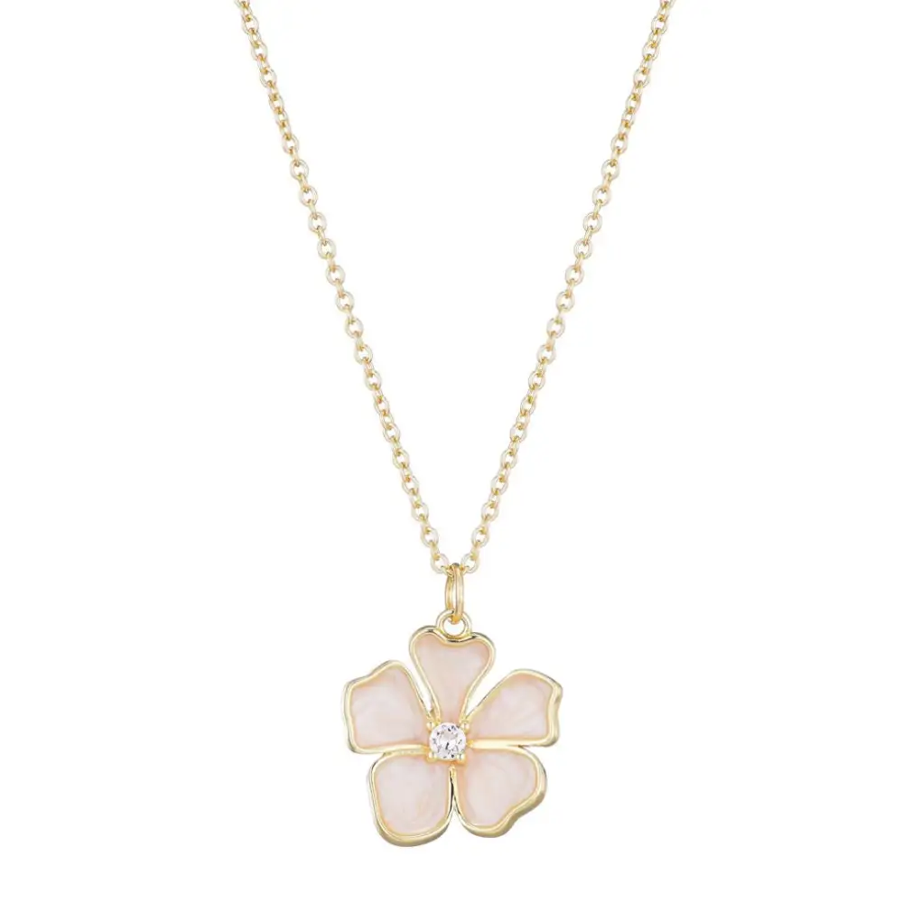 Pearl Floral Pendant Necklace