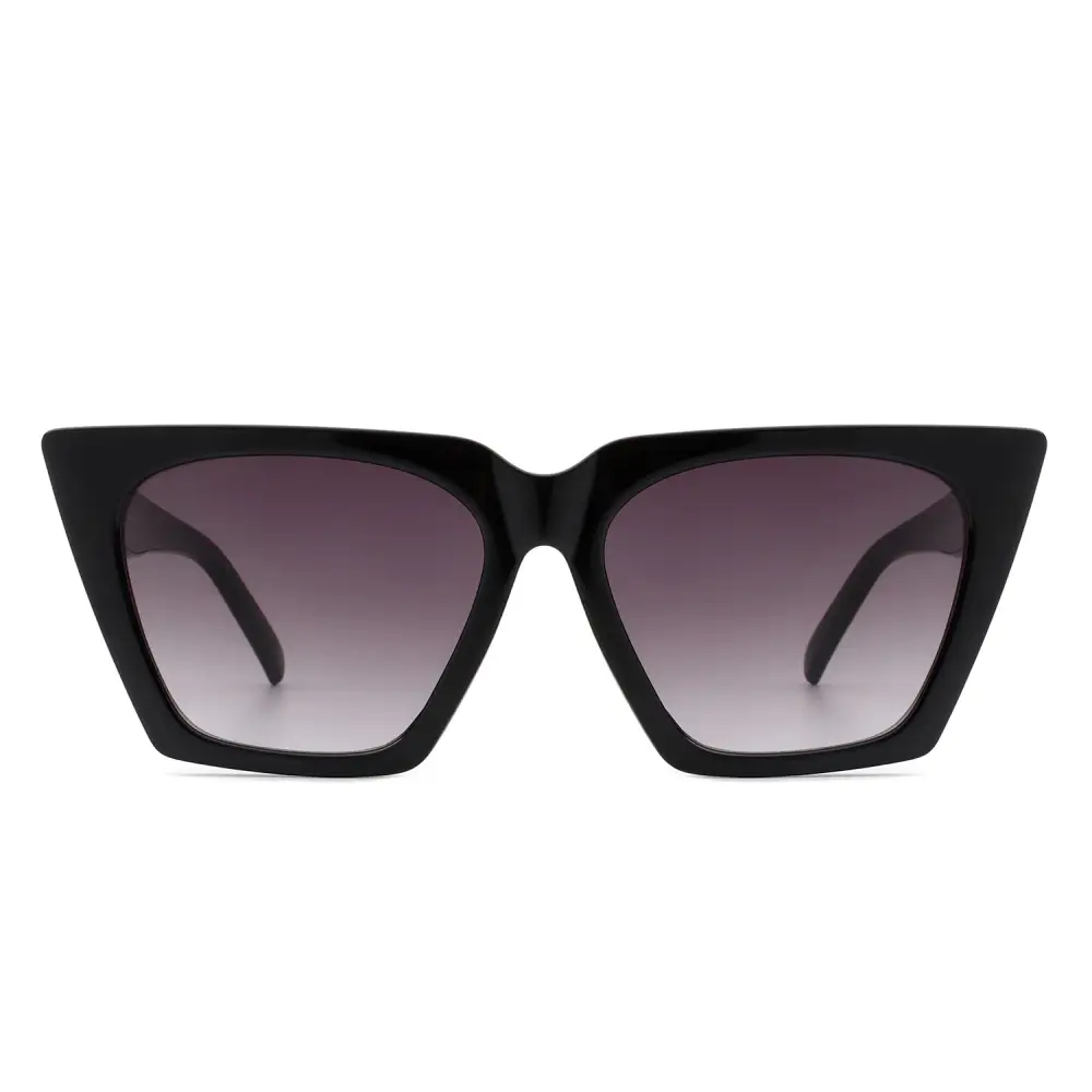 Curved Cat Eye Square Frame Sunglasses