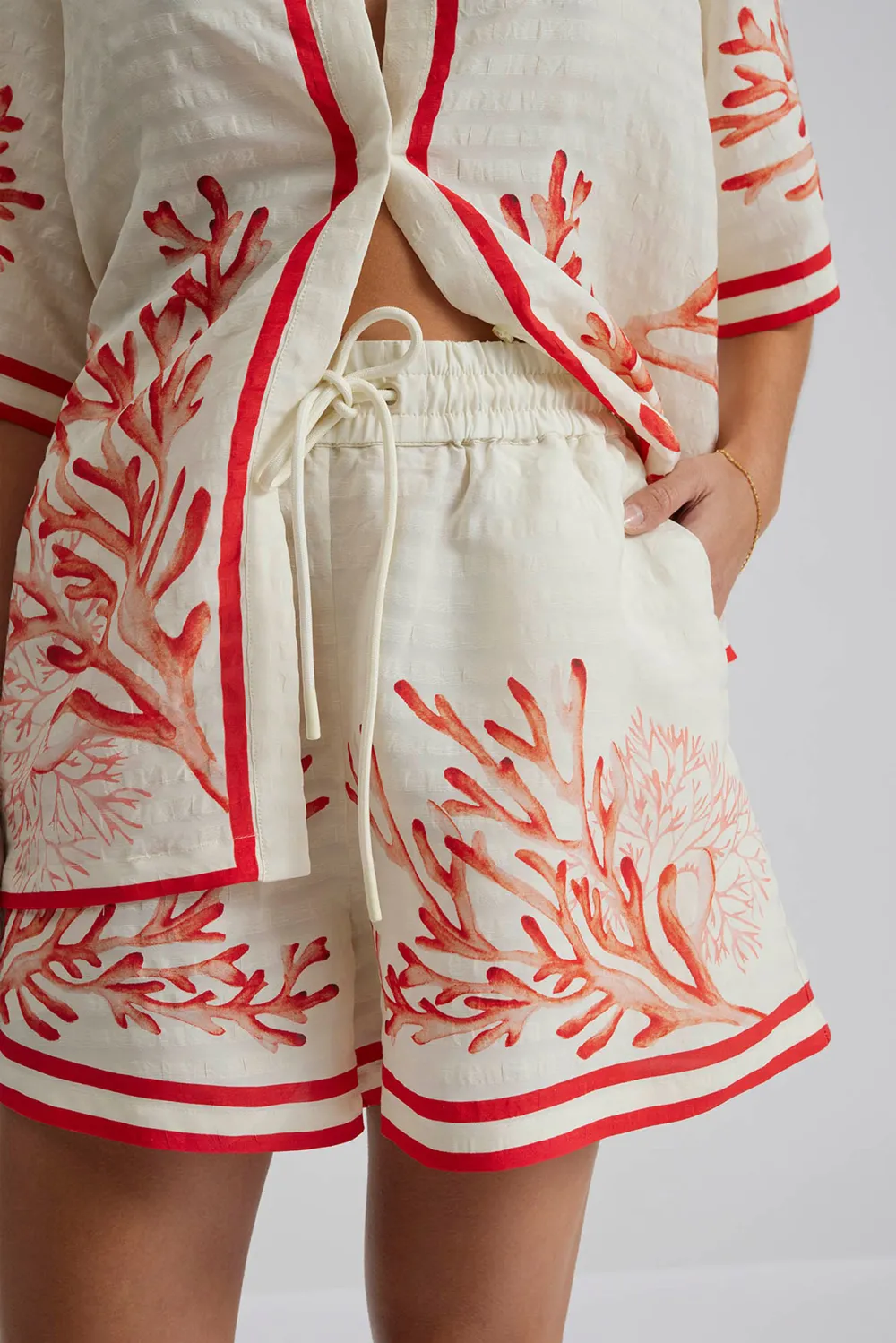 High Rise Drawstring Shorts