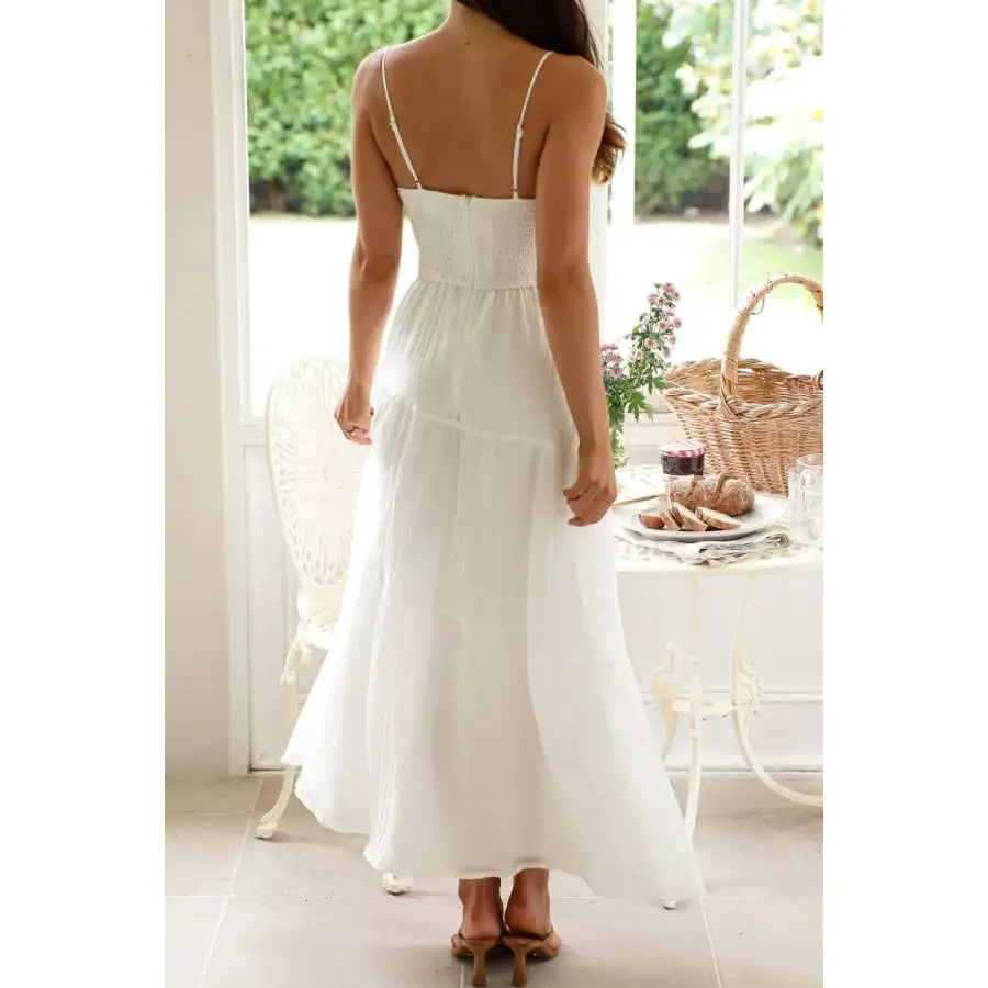 Ruched Smocked Back Cami Dress