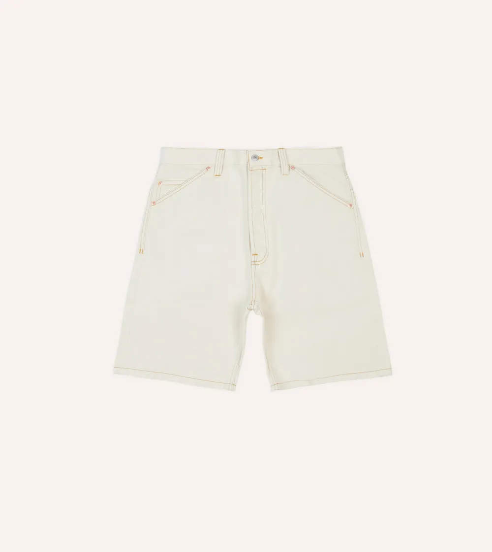 White Denim Shorts