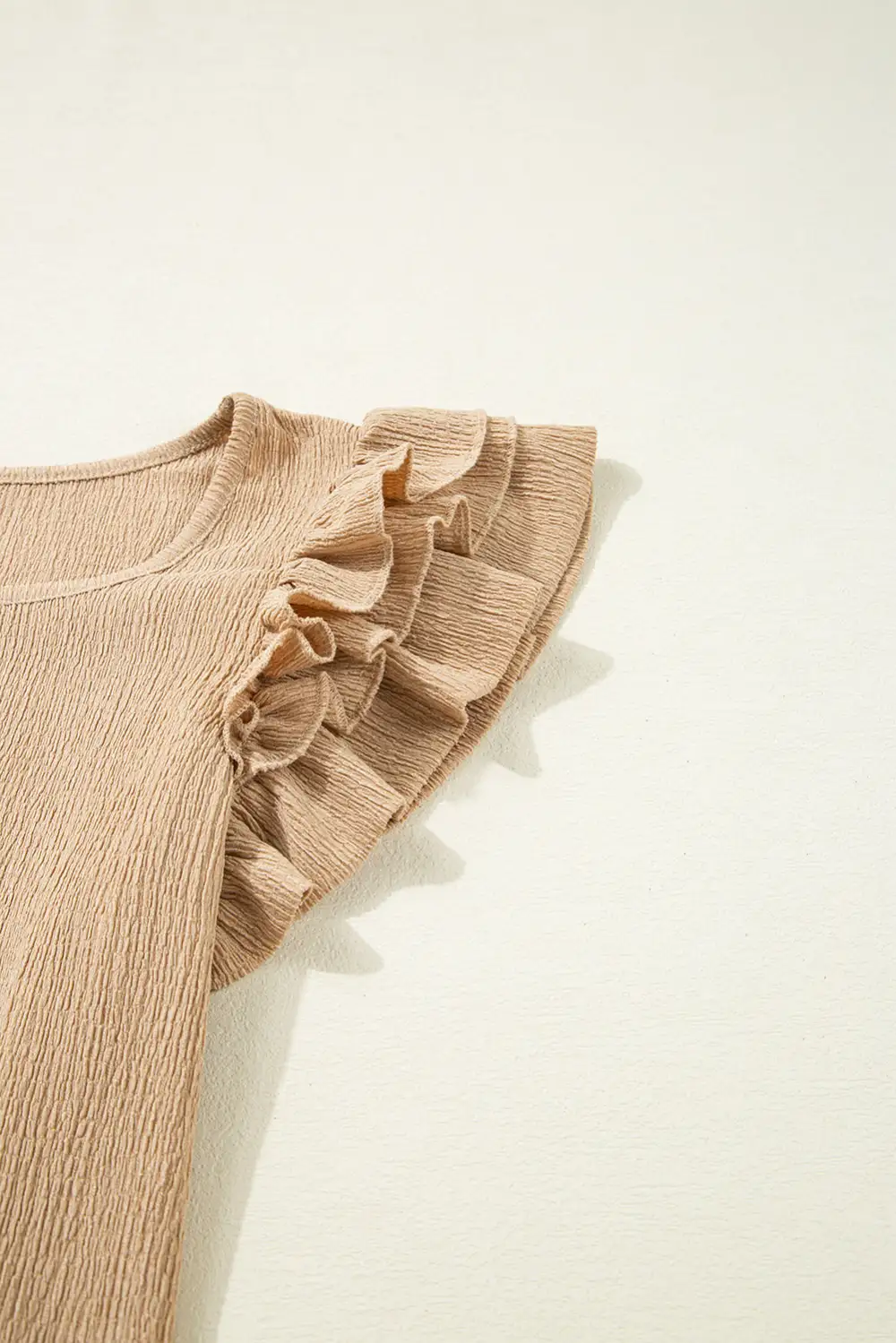 Ruffle Trim Sleeveless Top