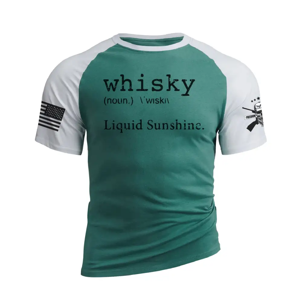 WHISKY LIQUID SUNSHINE RAGLAN GRAPHIC TEE
