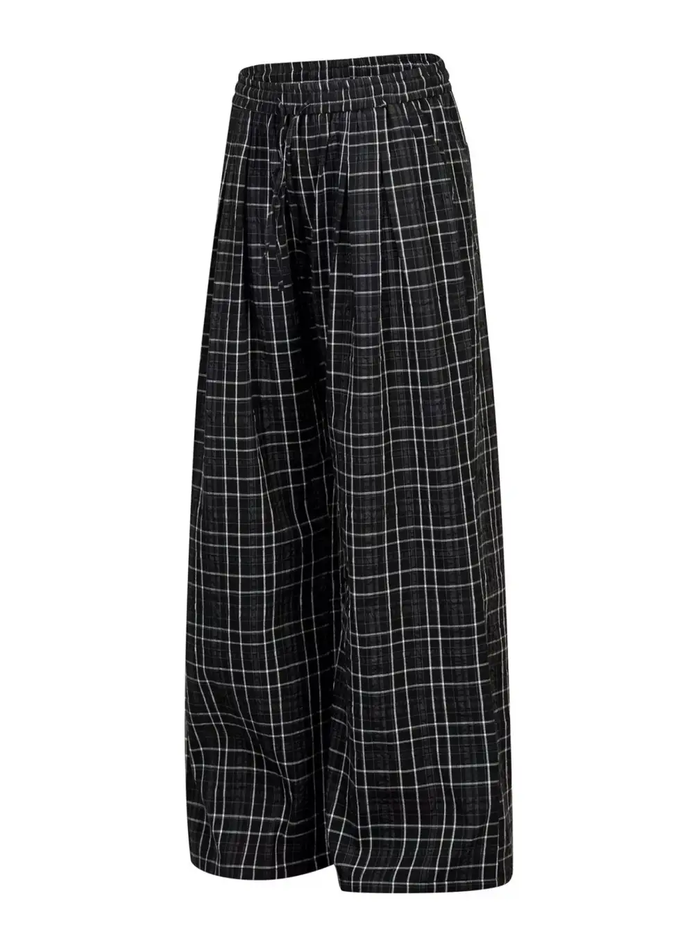 Men's Plaid Wide Leg Pants