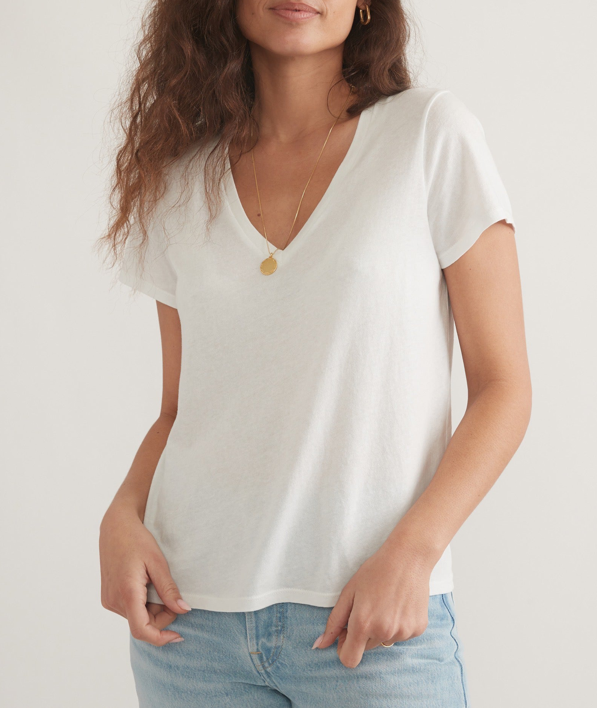 Short Sleeve V-Neck Relaxed Top