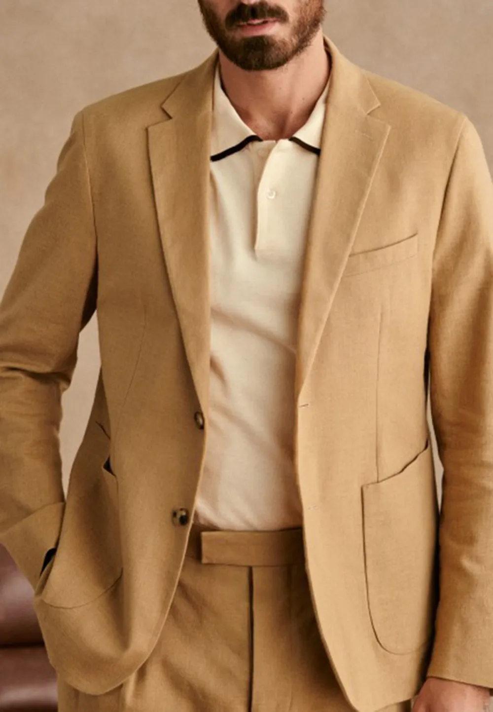 Casual Style Jacket-Sand
