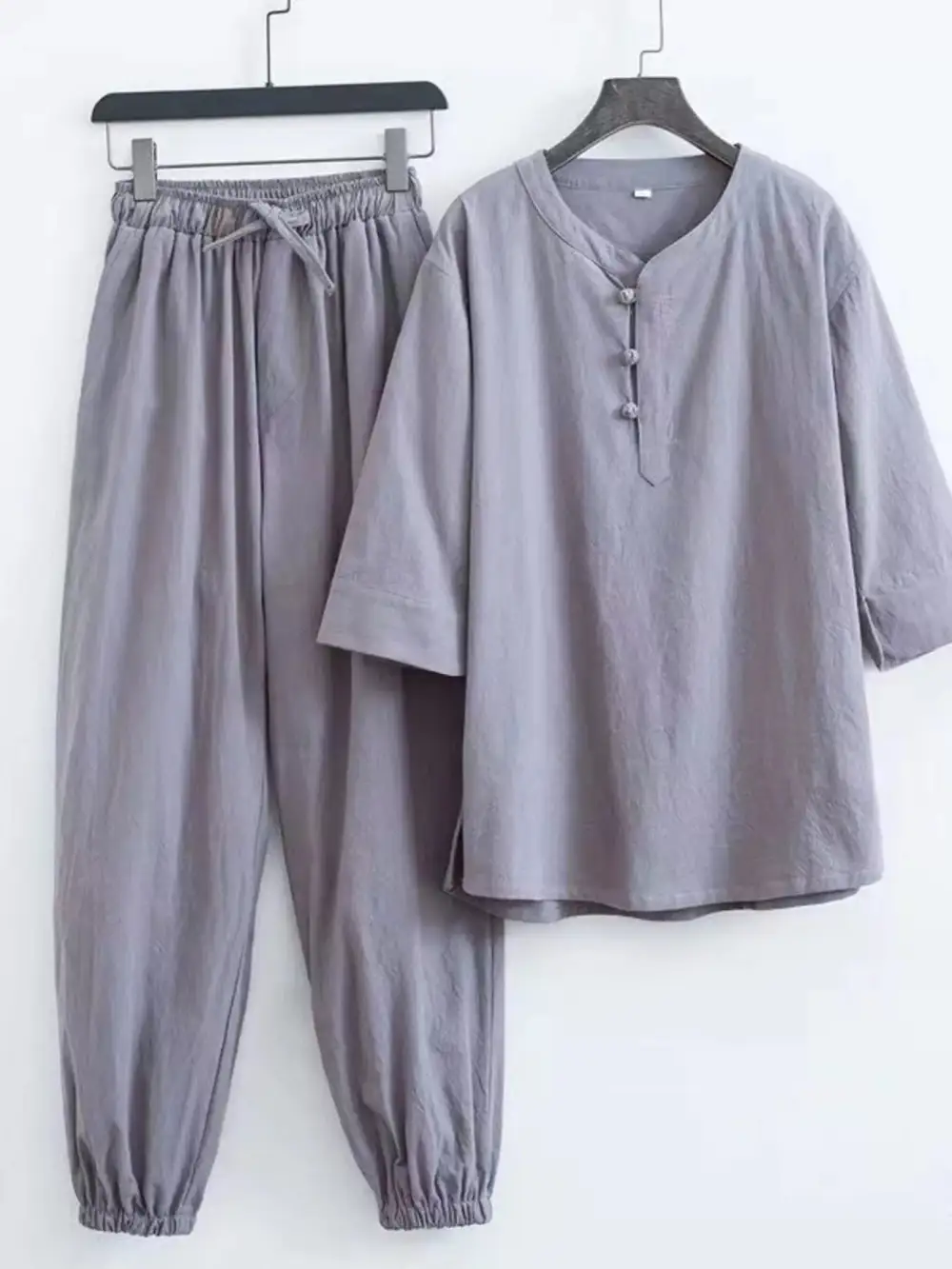Men's Plus Size Chinese Style Top and Pants