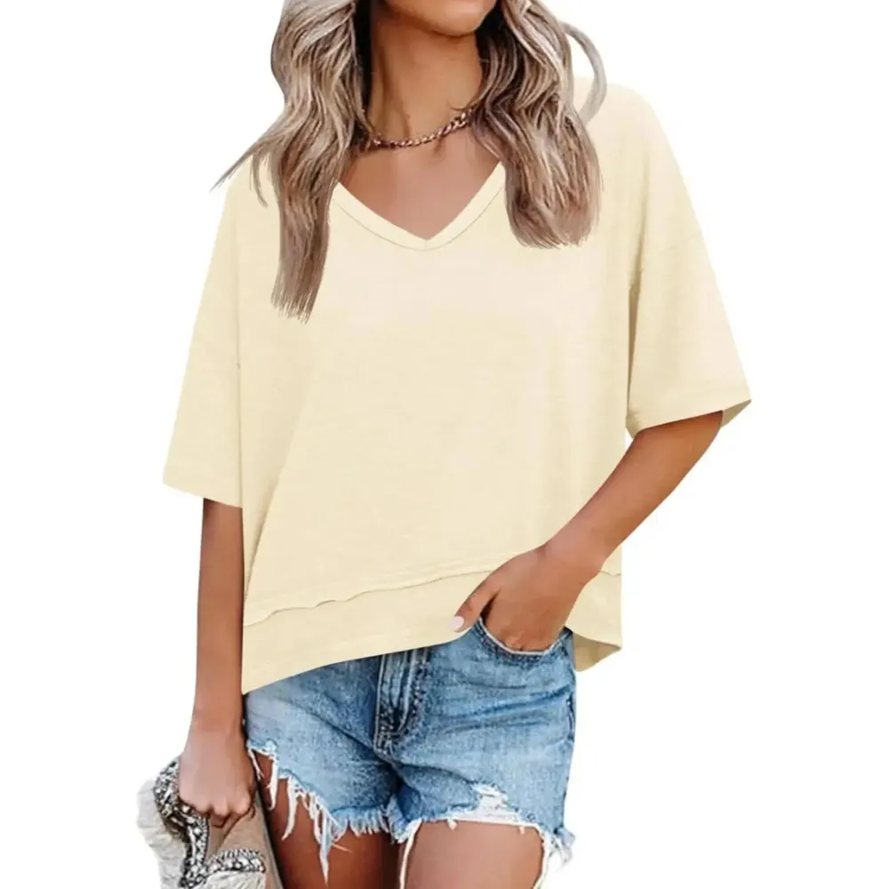 Women's Summer V-Neck T-Shirt